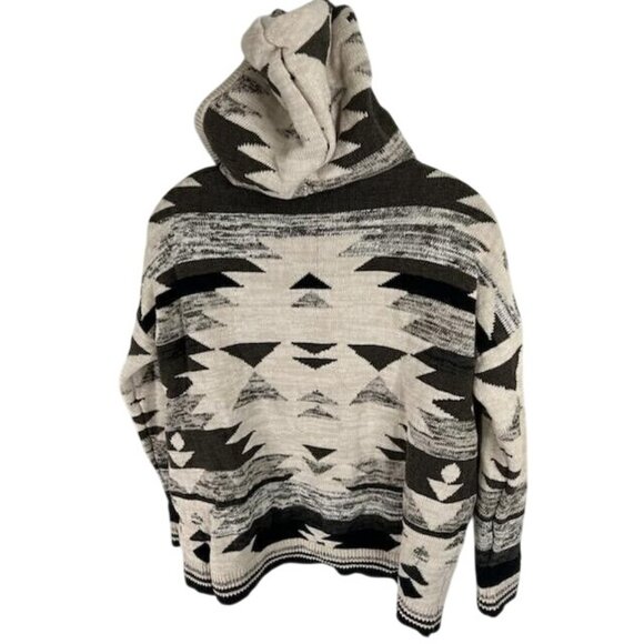 American Eagle Outfitters Hooded Southwest Pattern Sweater S aztec - Picture 4 of 4